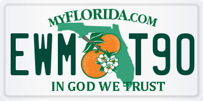 FL license plate EWMT90