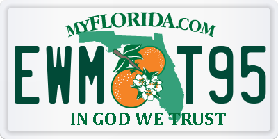 FL license plate EWMT95