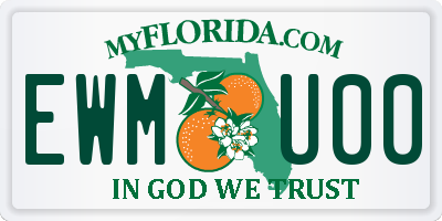 FL license plate EWMU00