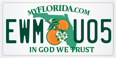 FL license plate EWMU05