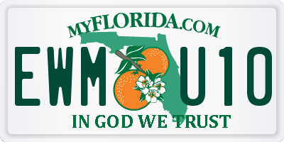 FL license plate EWMU10