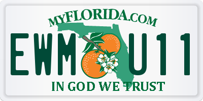 FL license plate EWMU11