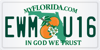 FL license plate EWMU16
