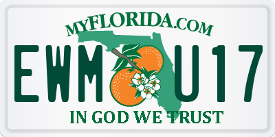 FL license plate EWMU17