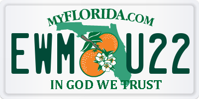 FL license plate EWMU22