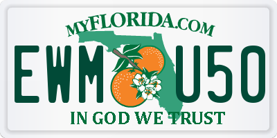 FL license plate EWMU50