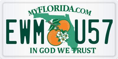 FL license plate EWMU57