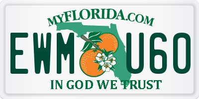 FL license plate EWMU60