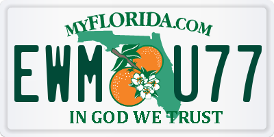 FL license plate EWMU77