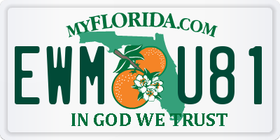 FL license plate EWMU81
