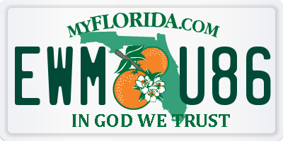 FL license plate EWMU86