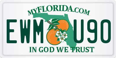 FL license plate EWMU90