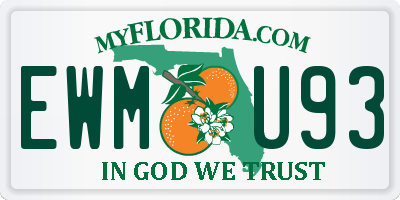 FL license plate EWMU93