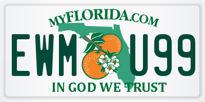 FL license plate EWMU99