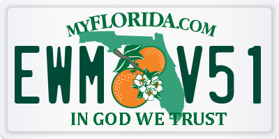 FL license plate EWMV51