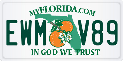FL license plate EWMV89