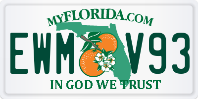 FL license plate EWMV93