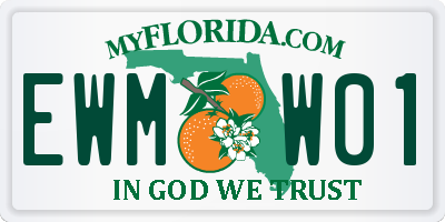 FL license plate EWMW01