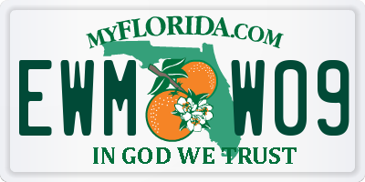 FL license plate EWMW09
