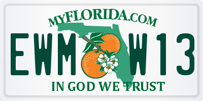 FL license plate EWMW13