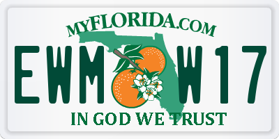 FL license plate EWMW17