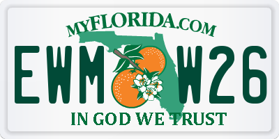 FL license plate EWMW26