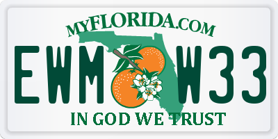 FL license plate EWMW33