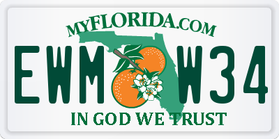 FL license plate EWMW34