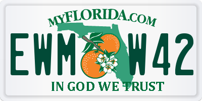 FL license plate EWMW42