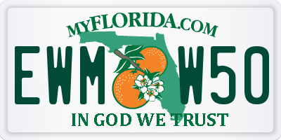 FL license plate EWMW50