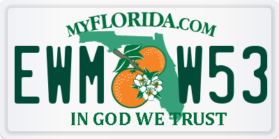 FL license plate EWMW53