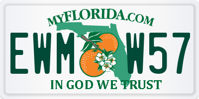 FL license plate EWMW57
