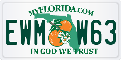 FL license plate EWMW63