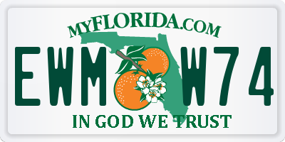 FL license plate EWMW74