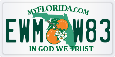 FL license plate EWMW83