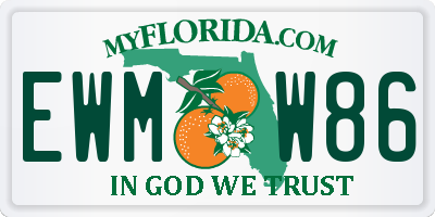 FL license plate EWMW86