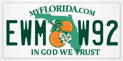 FL license plate EWMW92