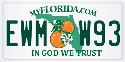 FL license plate EWMW93