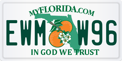 FL license plate EWMW96