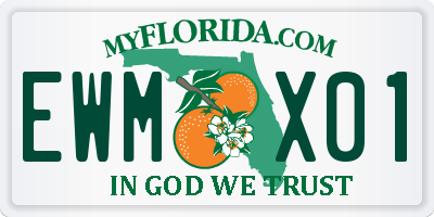 FL license plate EWMX01