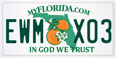 FL license plate EWMX03