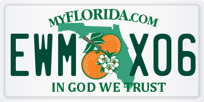 FL license plate EWMX06