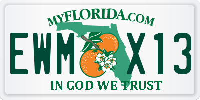 FL license plate EWMX13