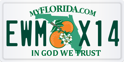FL license plate EWMX14