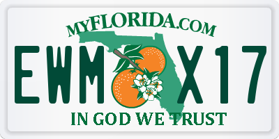 FL license plate EWMX17