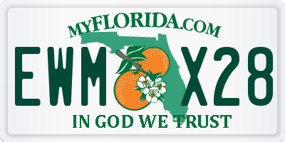 FL license plate EWMX28