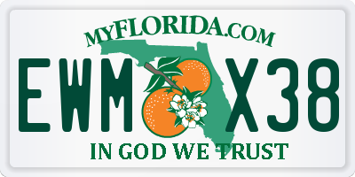 FL license plate EWMX38