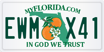 FL license plate EWMX41
