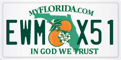 FL license plate EWMX51