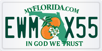 FL license plate EWMX55